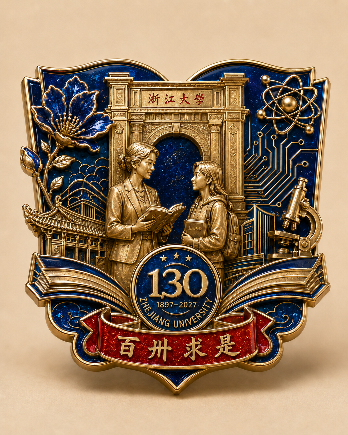 《芳华求是》女师生纪念章