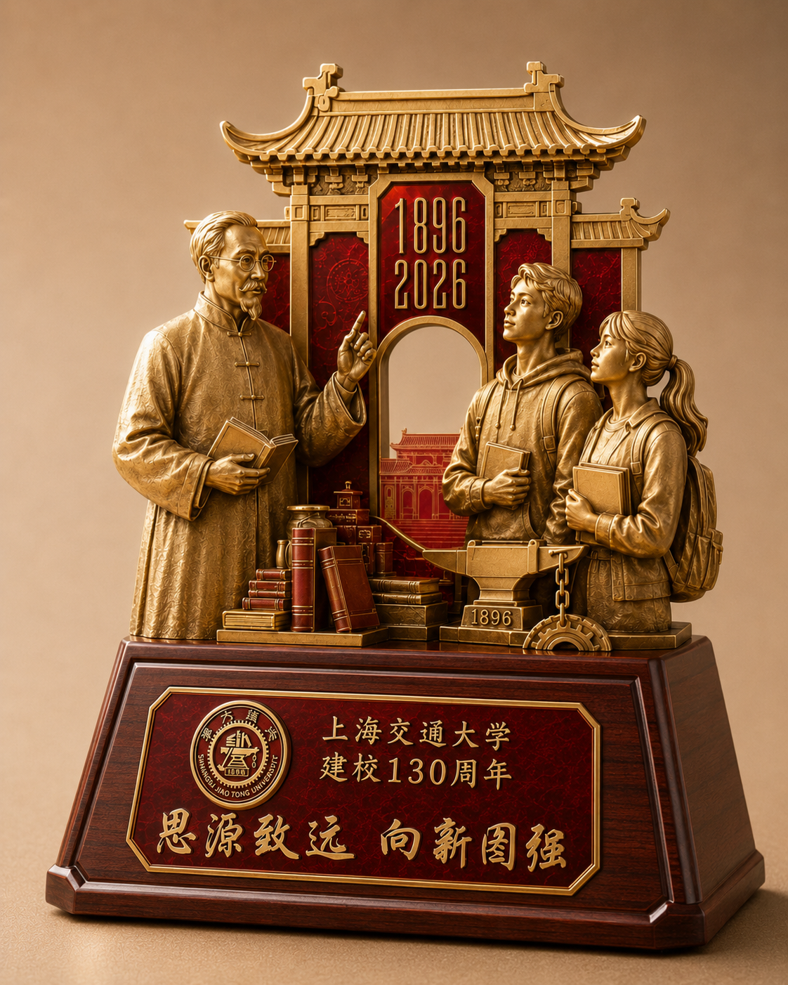 《薪火相传》百卅纪念摆件
